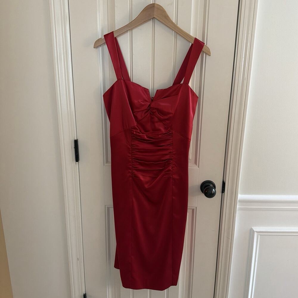 Vintage Newport News Red Dress & Jacket Two Piece Set Women’s Size 8 - Picture 6 of 12